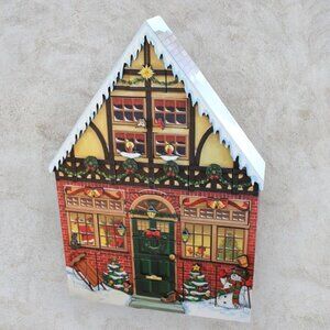 Wooden Christmas House Advent Calendar Reusable Holiday Decor from Byers Choice